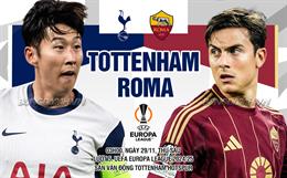 Nhận định Tottenham vs Roma (3h00 ngày 29/11): Chờ chủ nhà vượt khó